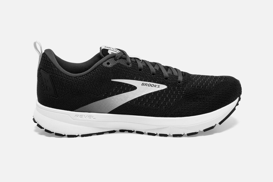 Brooks Revel 4 Road Loopschoenen Heren - Zwart/Zilver - 293864OAR